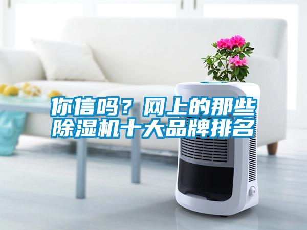 你信嗎？網上的那些除濕機十大品牌排名