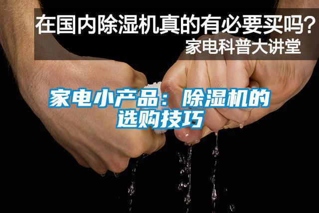家電小產(chǎn)品:除濕機的選購技巧