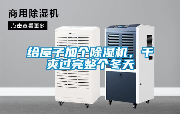 給屋子加個除濕機，干爽過完整個冬天