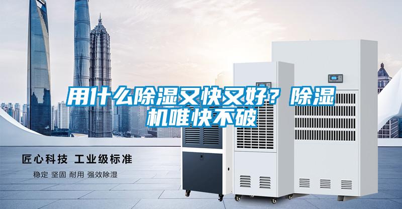 用什么除濕又快又好?除濕機唯快不破