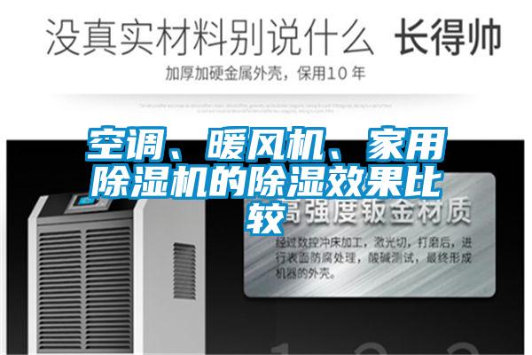 空調(diào)、暖風(fēng)機(jī)、家用除濕機(jī)的除濕效果比較