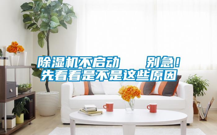 除濕機(jī)不啟動   別急！先看看是不是這些原因