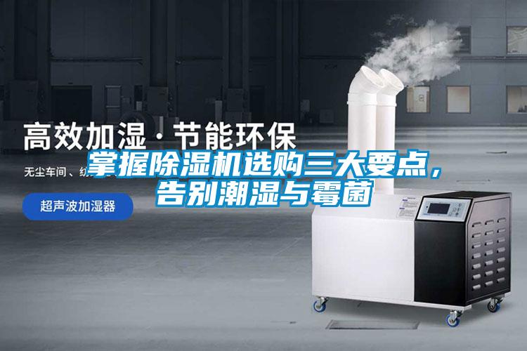 掌握除濕機選購三大要點，告別潮濕與霉菌