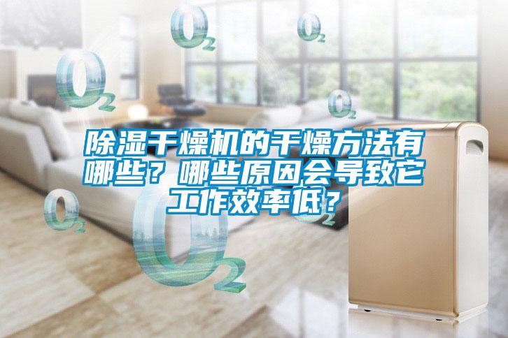 除濕干燥機的干燥方法有哪些?哪些原因會導致它工作效率低?