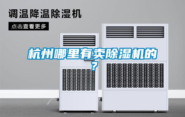 杭州哪里有賣除濕機的？