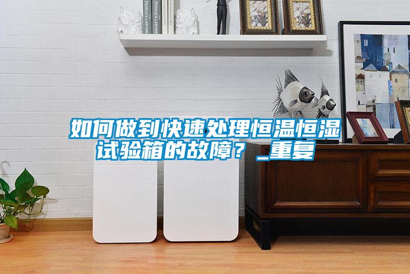 如何做到快速處理恒溫恒濕試驗箱的故障？_重復