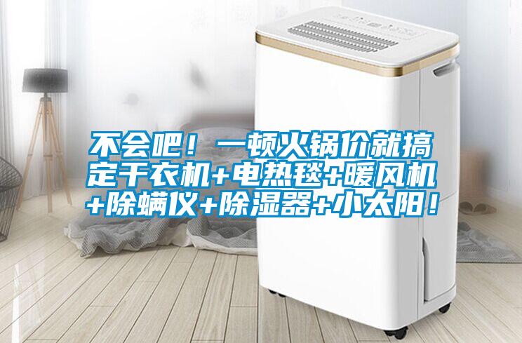 不會吧!一頓火鍋價就搞定干衣機+電熱毯+暖風機+除螨儀+除濕器+小太陽!