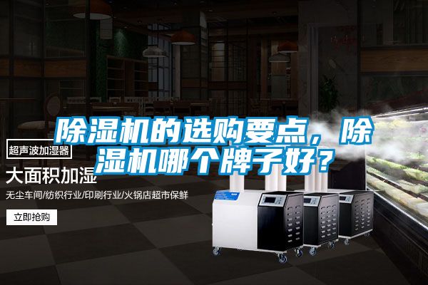 除濕機的選購要點，除濕機哪個牌子好？