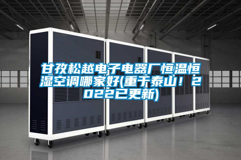 甘孜松越電子電器廠恒溫恒濕空調哪家好(重于泰山！2022已更新)