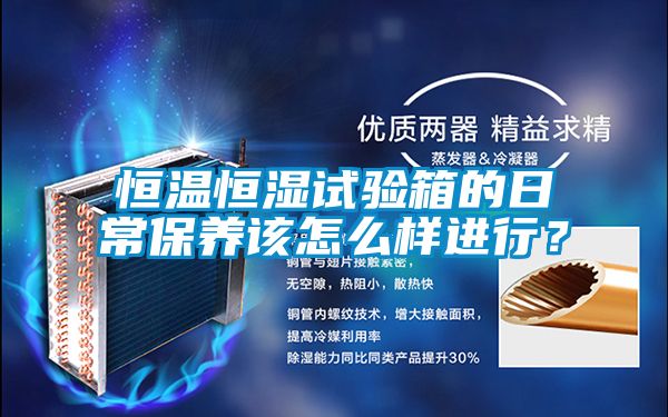 恒溫恒濕試驗箱的日常保養該怎么樣進行？
